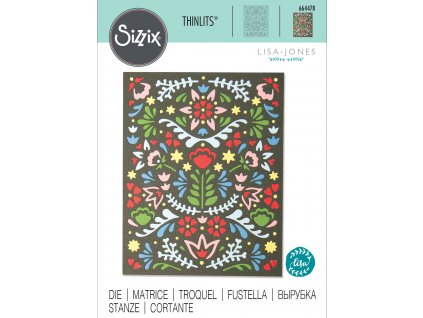 sizzix thinlits die by lisa jones folk mask 664478