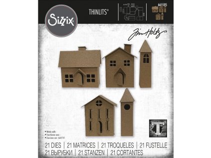 Sizzix / Thinlits - PAPER VILLAGE #2 - vyřezávací šablony na 3D domky