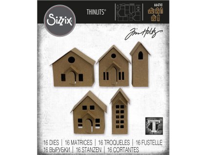 sizzix thinlits die by tim holtz paper village 16p