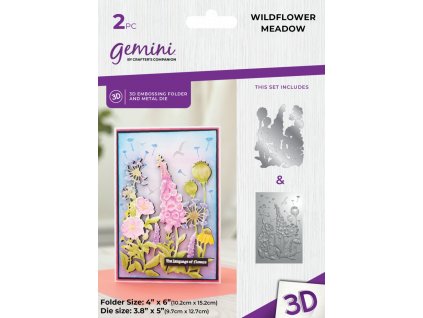 gemini wildflower meadow 4x6 inch 3d embossing fol