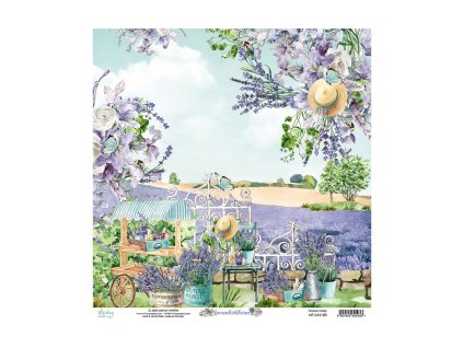 scrapbooking paper 305 x 305 cm mintay lavender farm 03