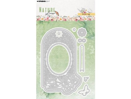 studio lighdt nature lover cutting dies peony tag s