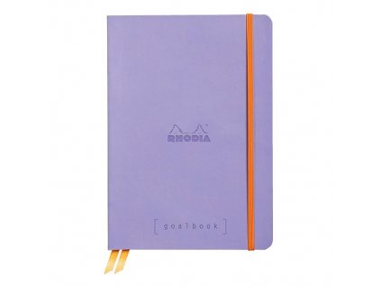 Rhodia - GOALBOOK A5 (lila)  / TEČKOVANÝ (90g/m2, 112 listů) - prémiový záspisník, diář