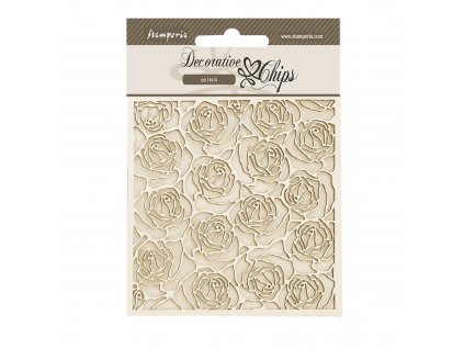 stamperia romance forever decorative chips pattern