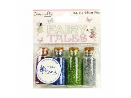 Dovecraft - FAIRY TALES - 4x glitry (růžová, modrá, zelená a stříbrná)