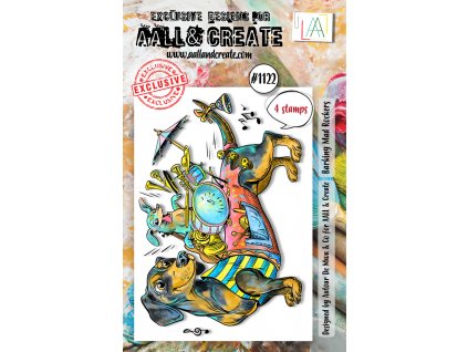 aall and create stamp set a7 barking mad rockers a