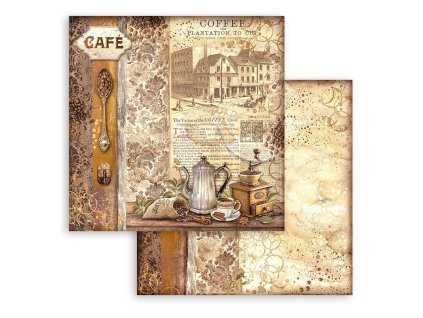 stamperia coffee and chocolate 12x12 inch paper sh