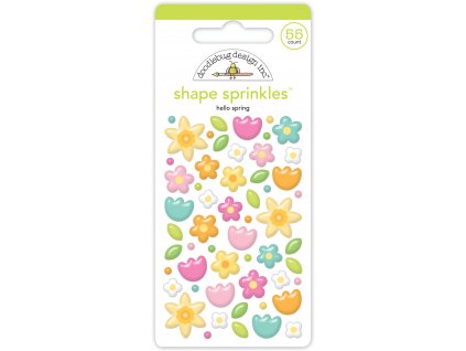 doodlebug design hello spring shape sprinkles 8429