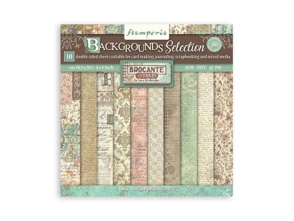 stamperia brocante antiques backgrounds 8x8 inch p