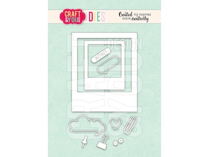 craft you design polaroid frame set dies cw291
