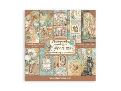 stamperia fortune 12x12 inch paper pack sbbl153