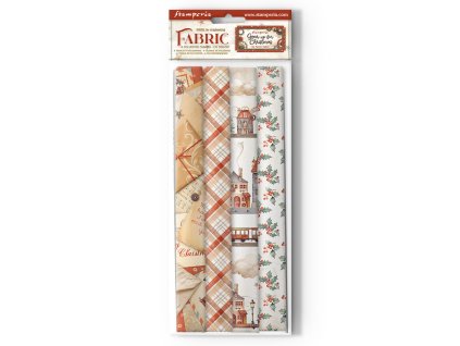 stamperia gear up for christmas 12x12 inch fabric