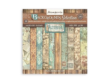 stamperia alterego 8x8 inch paper pack maxi backgr