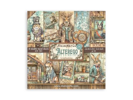 stamperia alterego 8x8 inch paper pack sbbs115