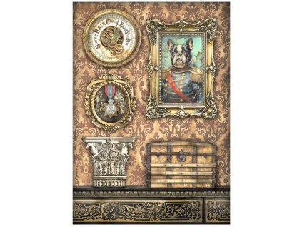 stamperia alterego a4 rice paper chair frame with