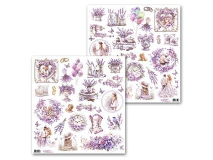 Paper Design Margaret - Violet Whisper / 0914 - 12x12" scrapbooková čtvrtka na vystřihování