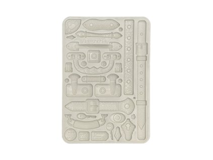 stamperia art of travelling a5 silicon mould belts