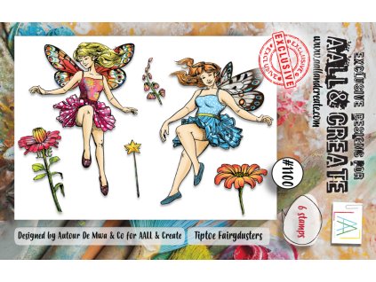 aall and create stamp set a7 tiptoe fairydusters a