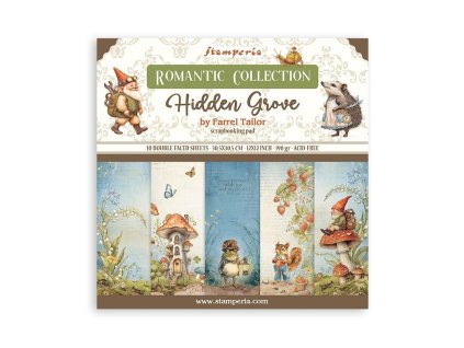 stamperia hidden grove 12x12 inch paper pack sbbl1