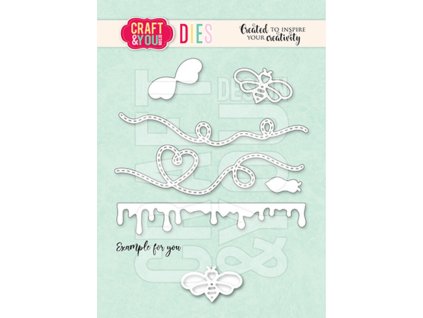 craft you design bee honey set dies cw342