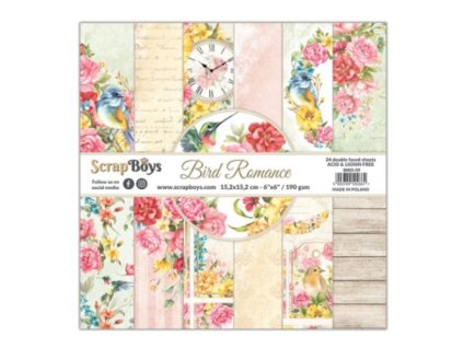 ScrapBoys - BIRD ROMANCE - 6" kompletní scrapbooková sada