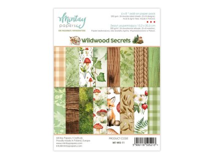mintay wildwood secrets 6x8 inch add on paper pack