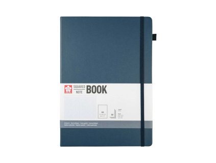 Sakura - Notebook Squared 21x30cm Deep Indigo - čtverečkovaný prémiový záspisník, diář