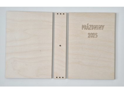 Hurá Papír -  desky 15,4 x 22 cm z překližky na sestavení, ve stylu "Traveler´s notebook " - LZE VYGLAVÍROVAT  LIBOVOLNÝ TEXT