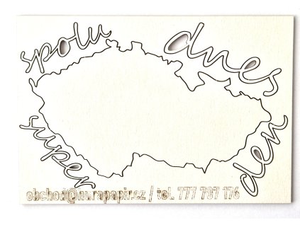 Hurá Papír - 13,8 x 9,5 cm / ČESKO - kartonové ozdoby