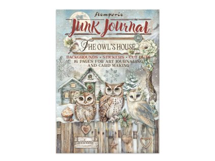 stamperia the owls house junk journal backgrounds