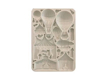 stamperia alice in christmas a5 silicon mould circ