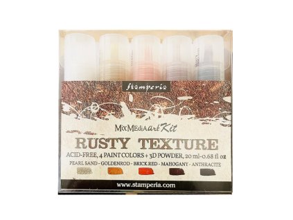 stamperia rusty texture paints 5x20ml ke56