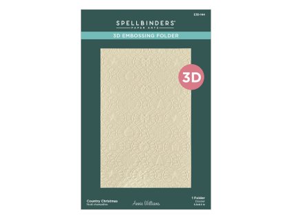 spellbindhers country christmas 3d embossing folder
