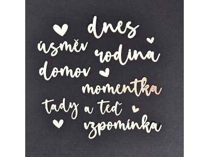 Hurá Papír - ... ze zrcadlové stříbrné čtvrtky, nápisy