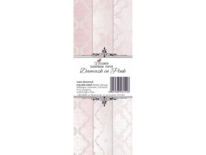 D1 Decorer Slim Paper Pad Damask in Pink 01