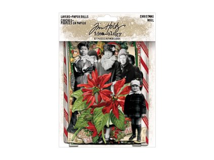 idea ology tim holtz christmas layers paper dolls