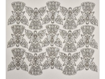 Hurá Papír - 15x andělka - kartonový motiv