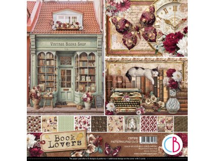 ciao bella book lovers 12x12 inch patterns pad 8pc