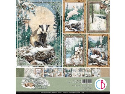 ciao bella forest tales 12x12 inch paper pad 12pcs