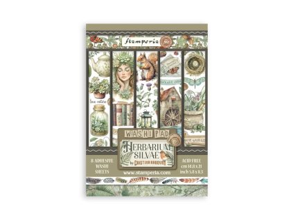 stamperia herbarium silvae a5 washi pad 8pcs sbw27