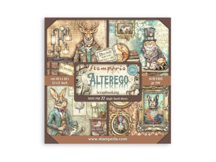 stamperia alterego 12x12 inch paper pack maxi sing