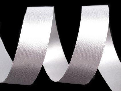 Atlasová stuha / 5 m šíře 24 mm / bílá