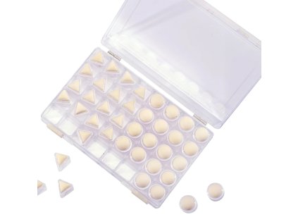 Vaessen Creative / Daubers Round & Triangular - houbičky na nanášení barvy, 40ks,