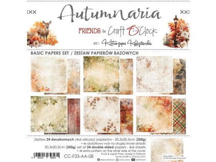 Craft O Clock Autumnaria 8x8 BASIC Paper Pad
