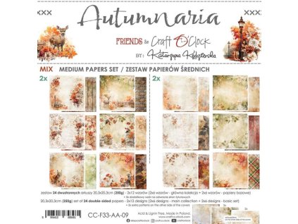 Craft O Clock Autumnaria 8x8 MIX Paper Pad