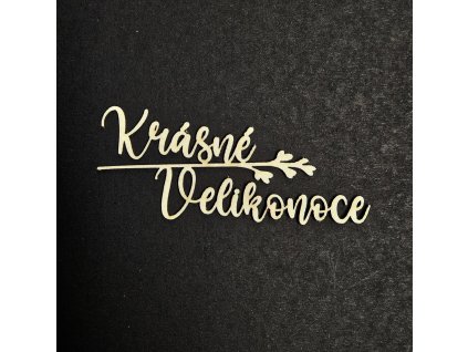 Hurá Papír - Krásné Velikonoce - český kartonový nápis na blahopřání