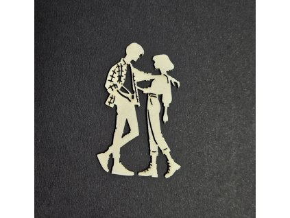 Hurá Papír - silueta láska 5 - kartonový motiv; 1 ks