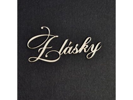 Hurá Papír - Z LÁSKY - kartonový nápis; 1 ks