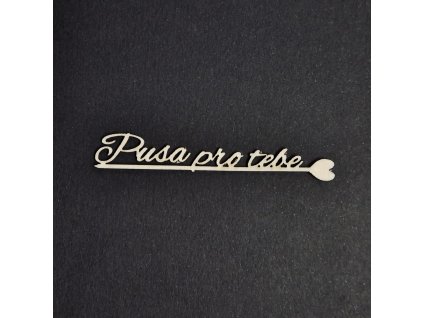 Hurá Papír - PUSA PRO TEBE - kartonový nápis; 1 ks