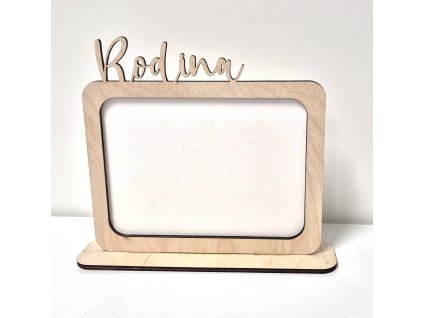 Hurá Papír - dřevěný rámeček RODINA - březová překližka, stavebnice